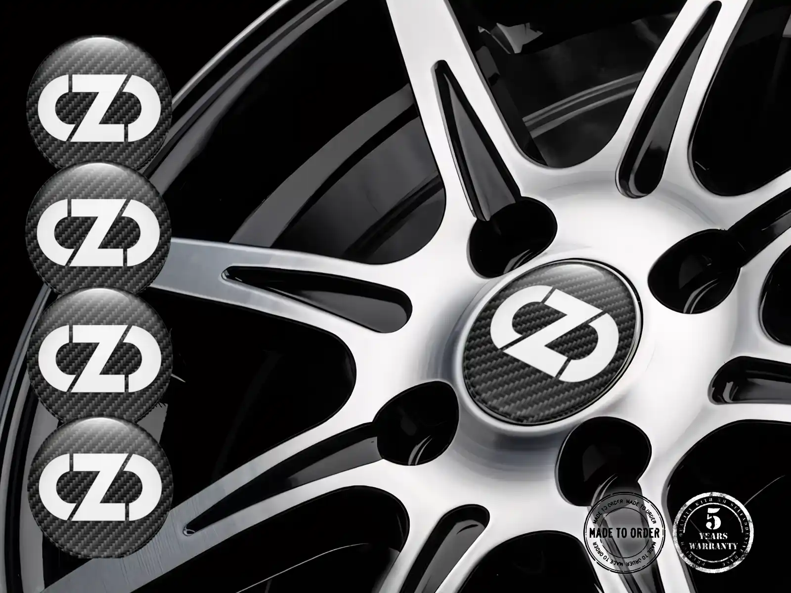 OZ Radaufkleber Logo Hochwertige Epoxy-Edition
